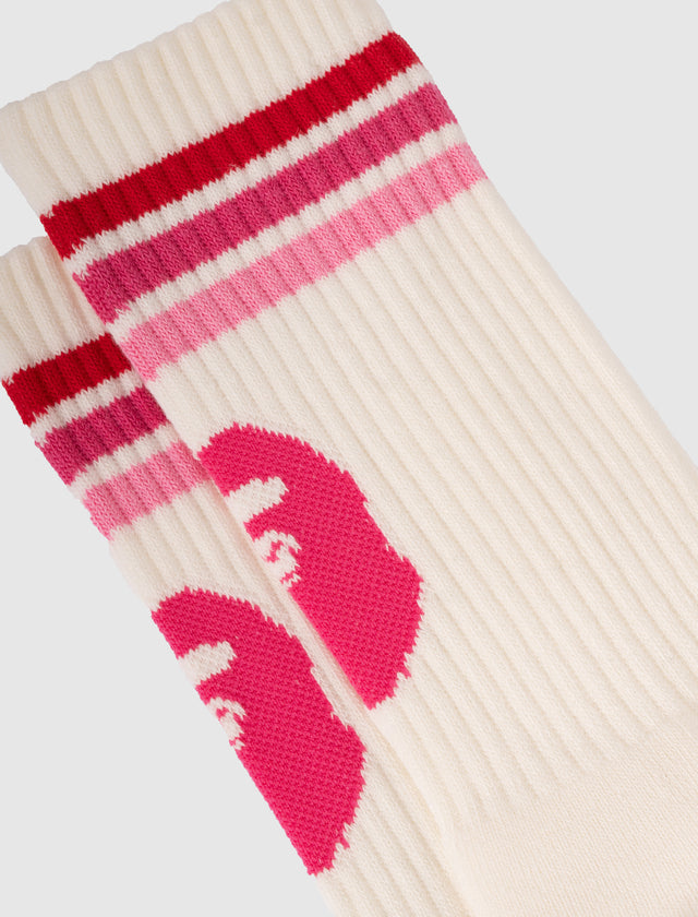 BAPE LINE SOCKS "PINK"