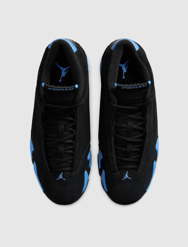 AIR JORDAN 14 RETRO "BLACK/WHITE/UNIVERSITY BLUE"
