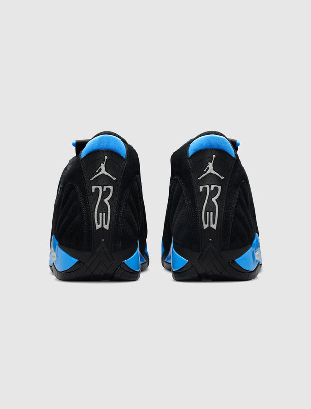 AIR JORDAN 14 RETRO "BLACK/WHITE/UNIVERSITY BLUE"