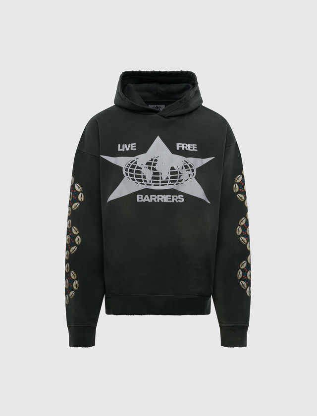 COWRIE SHELL HIDDEN POCKET HOODIE