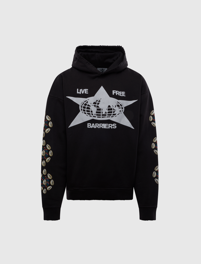 COWRIE SHELL HIDDEN POCKET HOODIE