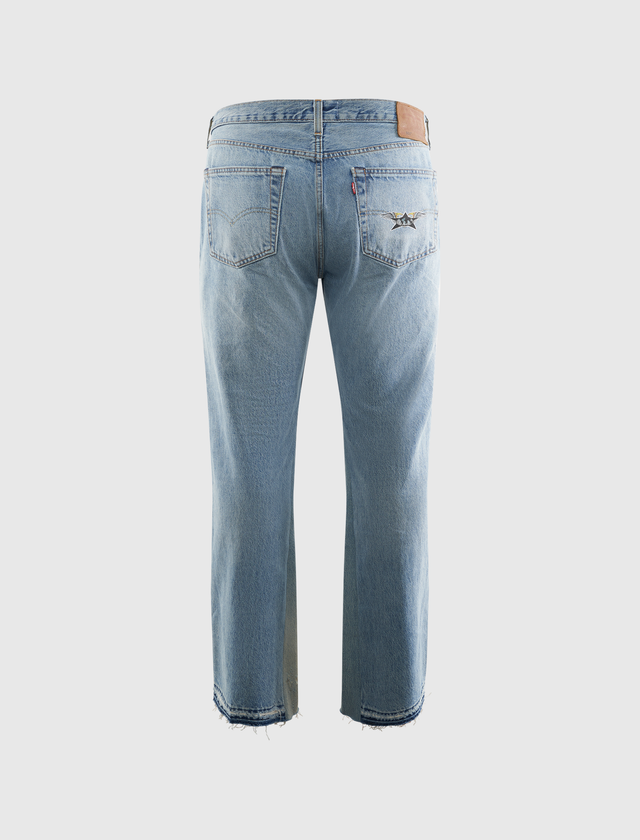 DENIM STUDDED JEANS