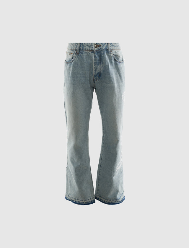 OG LOGO FLARED DENIM JEANS