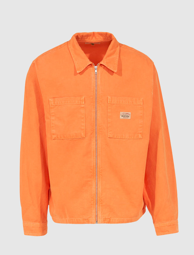 WASHED CANVAS ZIP SHIRT