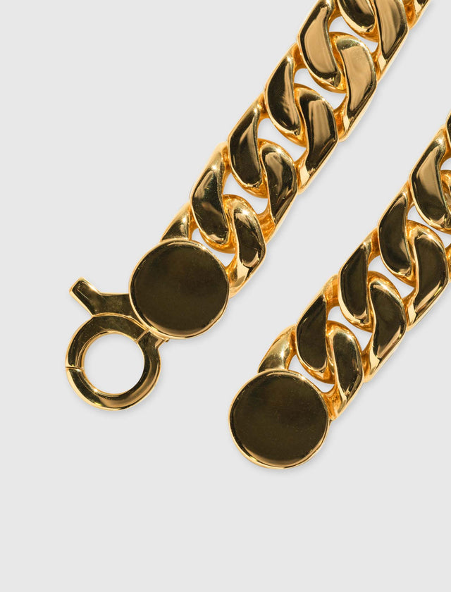 GOLD CURB 7 BRACELET