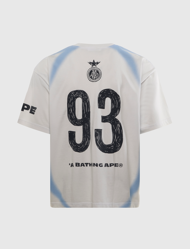 HEAVY WASH HAND DRAW FOOTBALL MULTI LOGO RELAXED FIT TEE