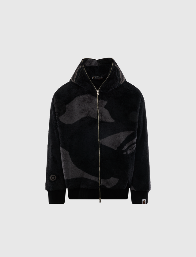 COLOR CAMO SHARK FULL ZIP SHERPA JACKET