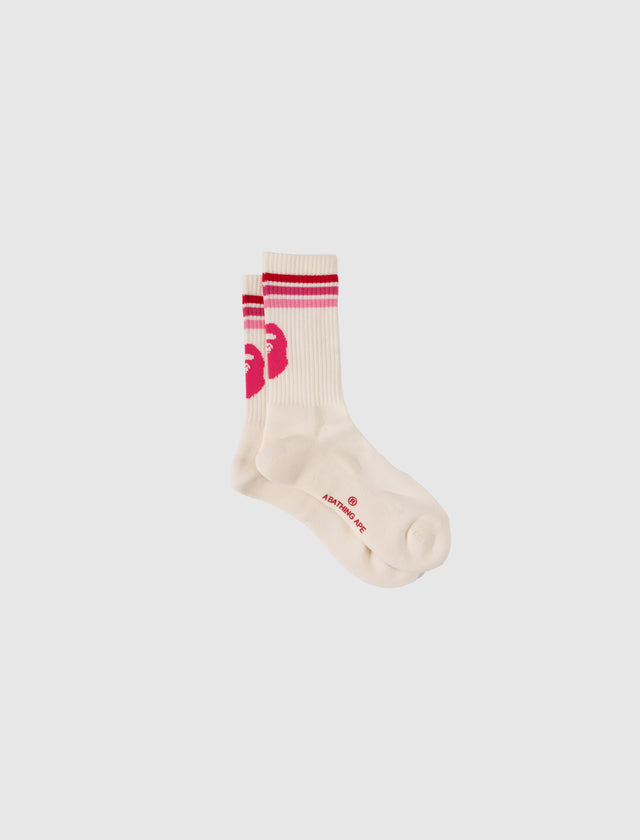 BAPE LINE SOCKS "PINK"