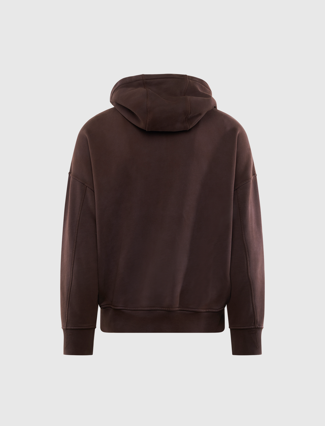 38A KAPUZENJACKE AUS GEBÜRSTETEM FROTTEE MIT VINTAGE-WASCHUNG