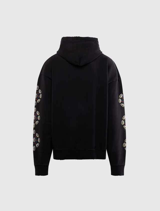 COWRIE SHELL HIDDEN POCKET HOODIE