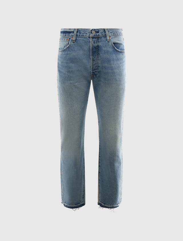 DENIM STUDDED JEANS