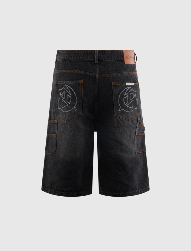 TWIN PANEL DENIM SHORTS